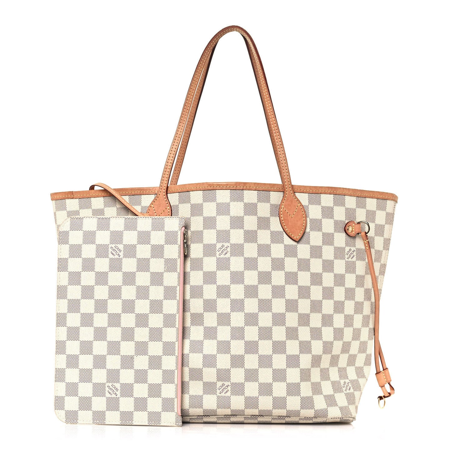 Damier Azur Neo Neverfull MM Rose Ballerine