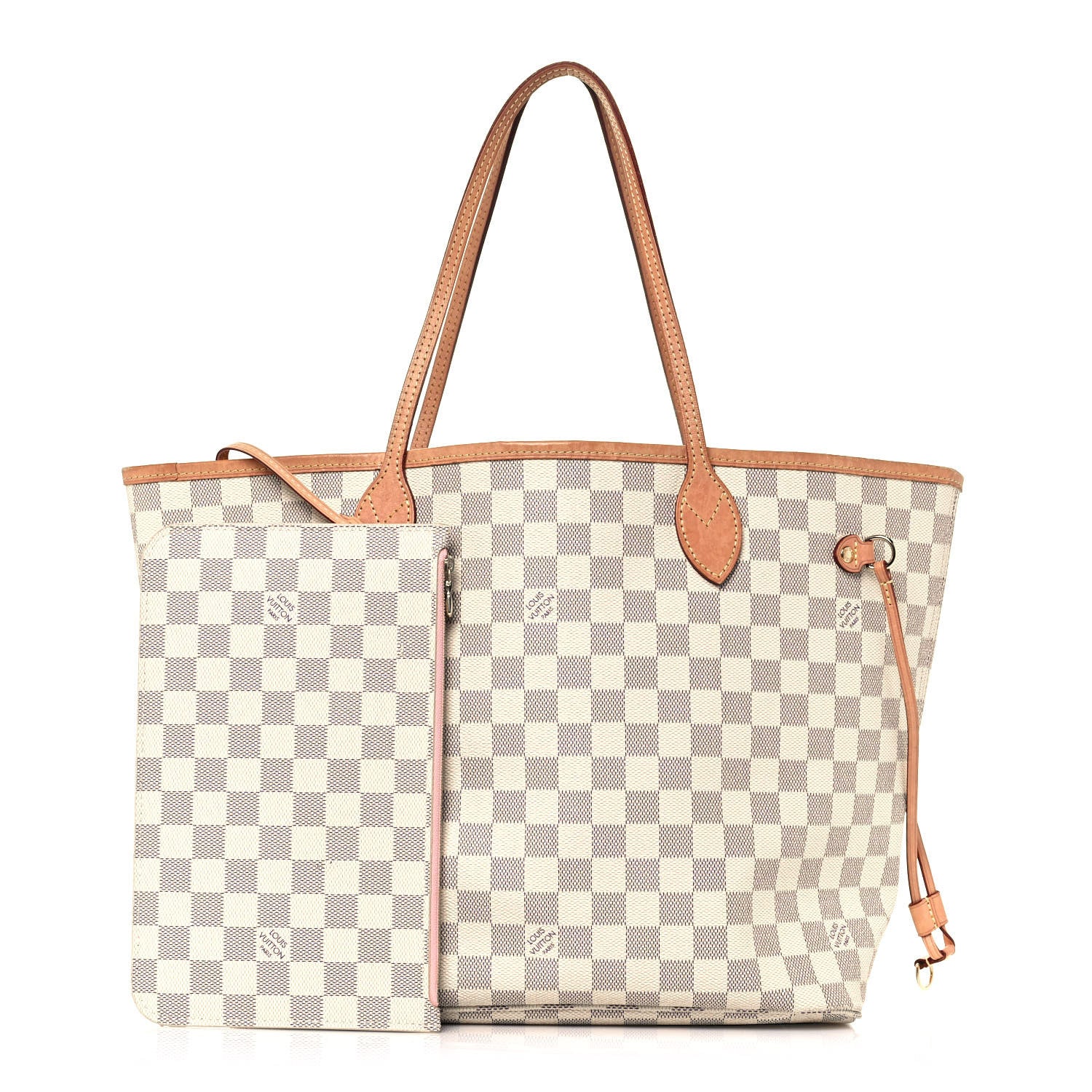 Louis Vuitton Damier Azur Neo Neverfull MM Rose Ballerine 1 of 18