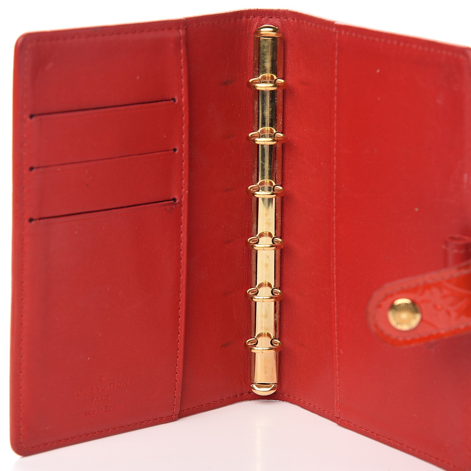 Louis Vuitton Vernis Small Ring Agenda Cover Red 6 of 10