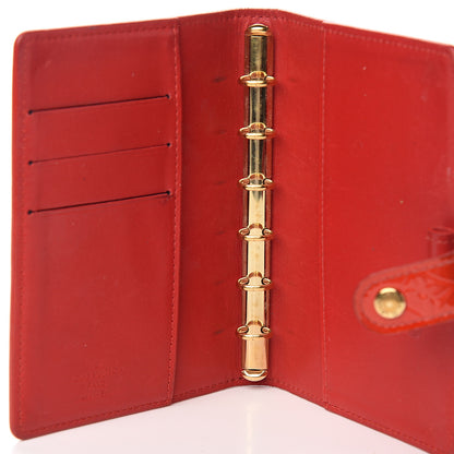 Louis Vuitton Vernis Small Ring Agenda Cover Red 6 of 10