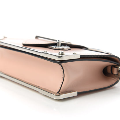 Prada Spazzolato Soft Calf Cahier Chain Wristlet Clutch Pesca 7 of 9