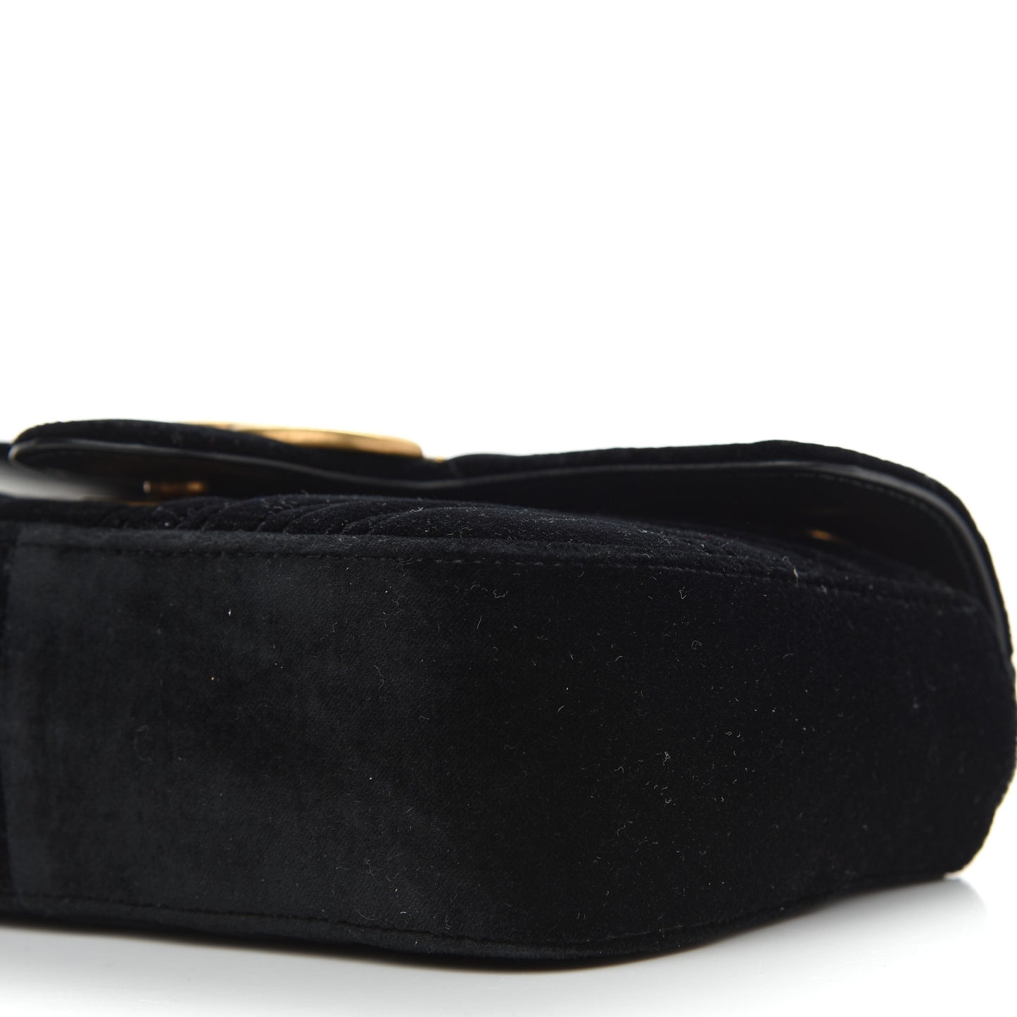 Velvet Matelasse Mini GG Marmont Shoulder Bag Black