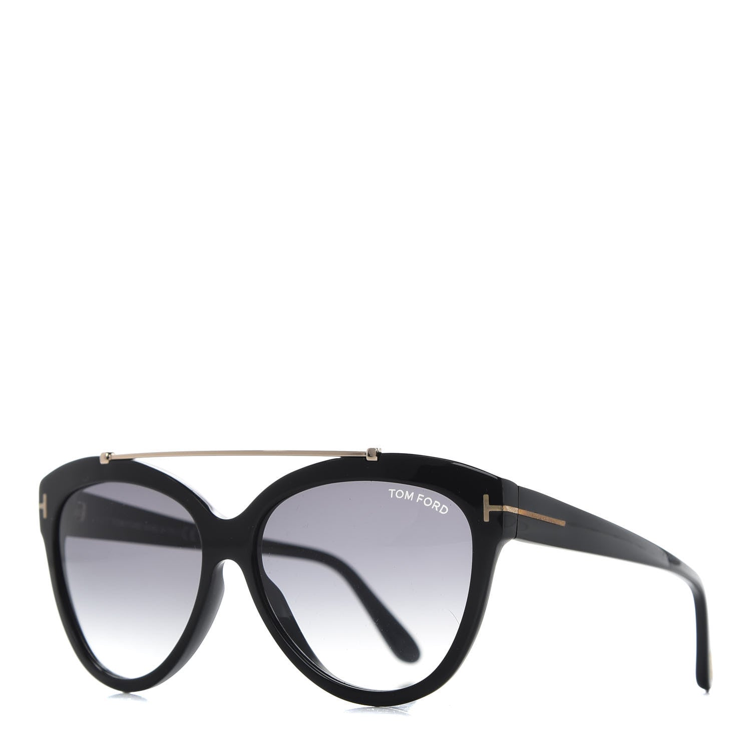 Tom Ford Livia Cat Eye Sunglasses TF518 Black 1 of 8
