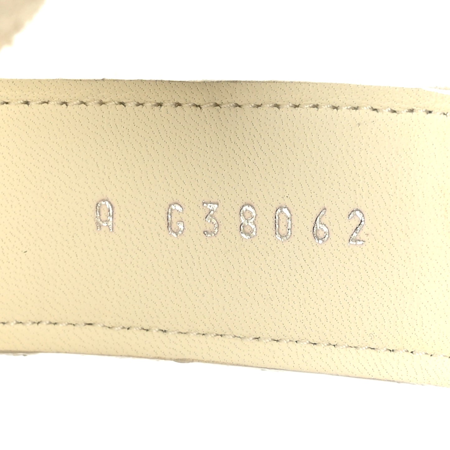 Suede Calfskin Velcro Flat Sandals 39 Ivory Dark Beige