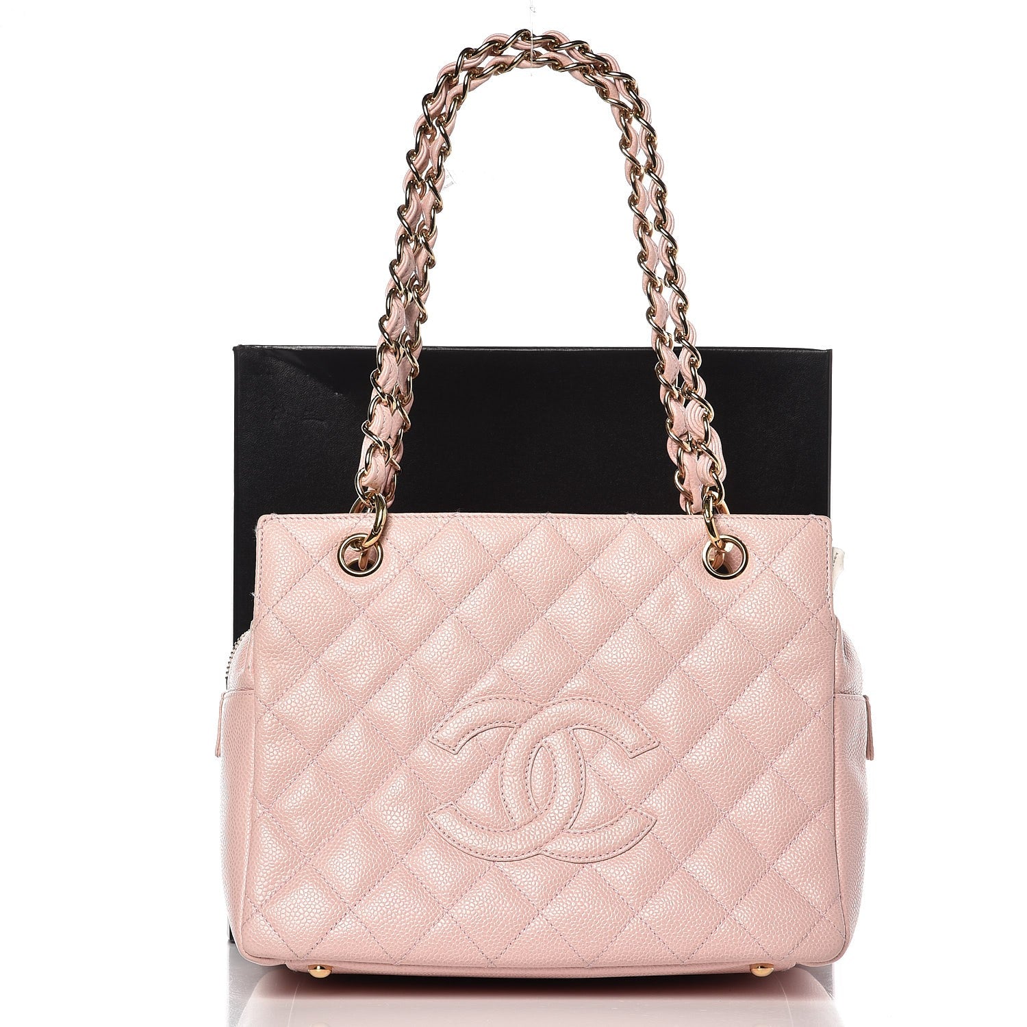 Chanel Caviar Quilted Petit Timeless Shopping Tote PTT Pink 11 of 11