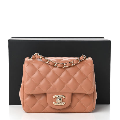 Chanel Lambskin Quilted Mini Square Flap Brown 11 of 11