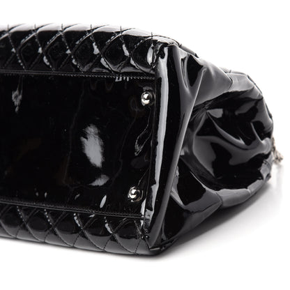 Chanel Patent Quilted Large Just Mademoiselle Bowling Bag Black 7 of 10