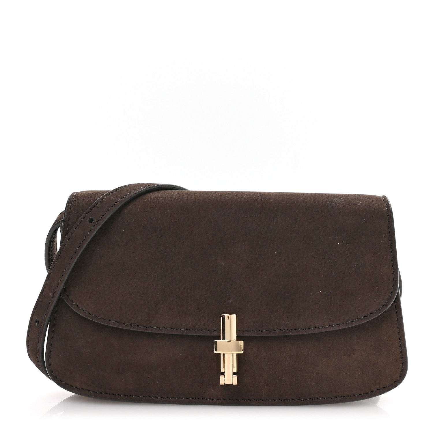 The Row Nubuck Calfskin Sofia E/W Crossbody Wood Brown 1 of 9