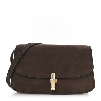 The Row Nubuck Calfskin Sofia E/W Crossbody Wood Brown 1 of 9