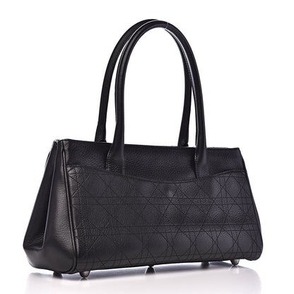 Christian Dior Calfskin Cannage Shoulder Bag Black 3 of 13