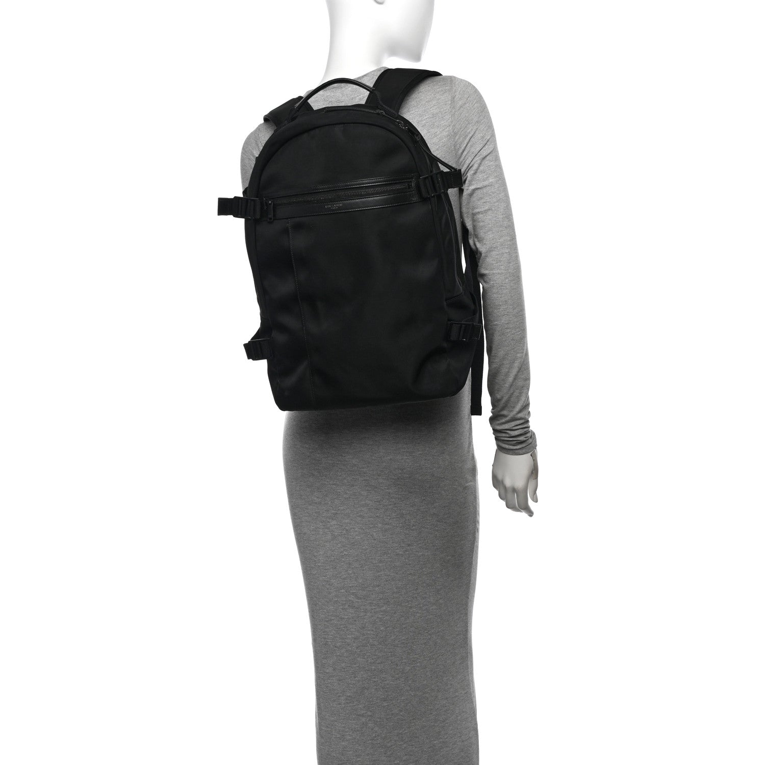 Saint Laurent Nylon City Trekking Backpack Black 2 of 12