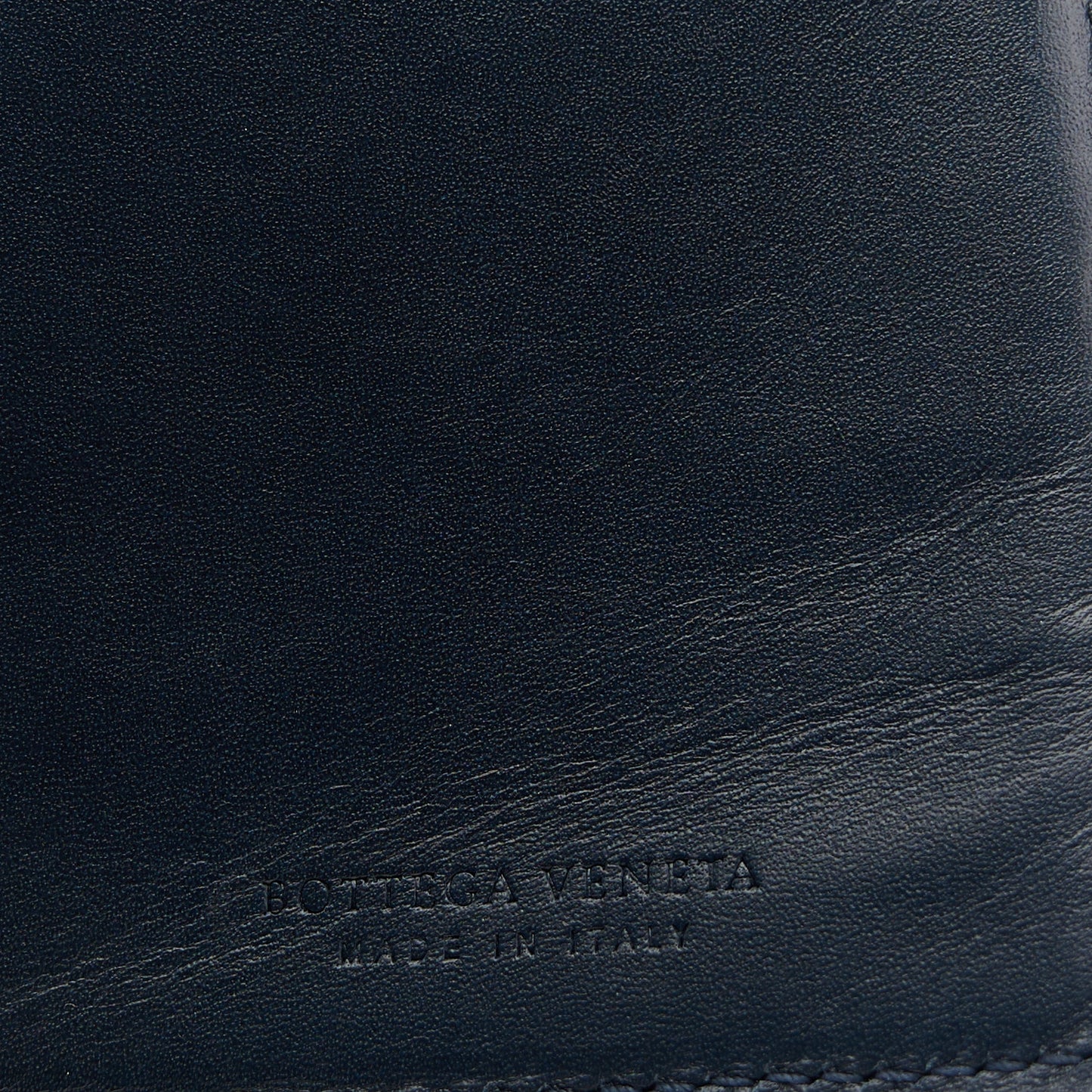 Nappa Intrecciato Continental Flap Wallet Blue