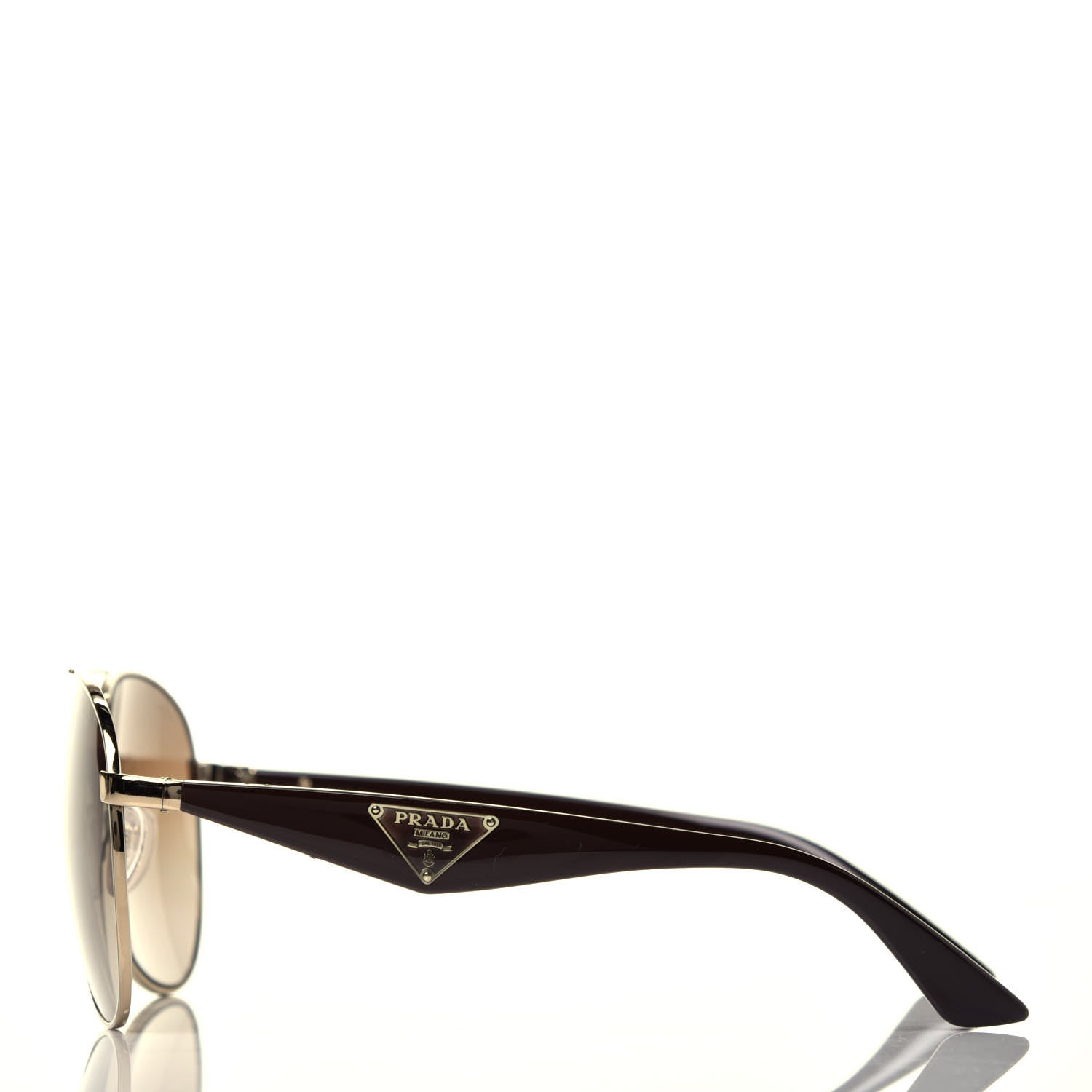 Prada Metal Gradient Aviator Sunglasses SPR53Q Brown 3 of 7
