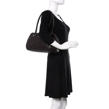 Chanel Caviar Square Stitched Tote Dark Brown 2 of 10