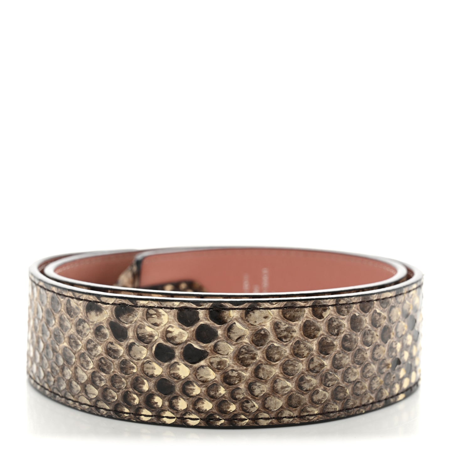 Snakeskin Bandouliere Shoulder Strap Natural