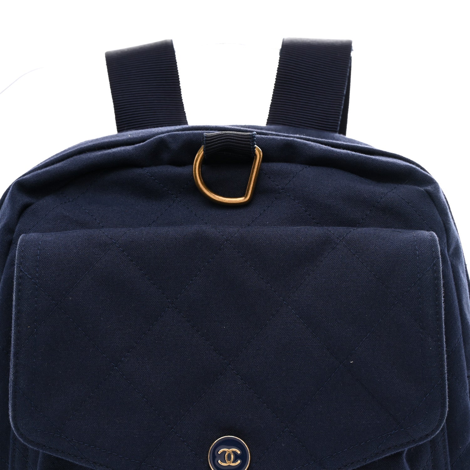 Chanel Canvas Double Waist Bag Backpack Blue 12 of 16
