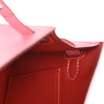 Hermes Chevre Mysore Verso Mini Kelly Sellier 20 Rose Confetti Sanguine 8 of 12
