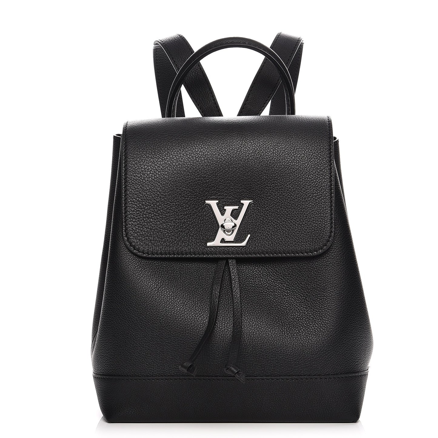 Calfskin Lockme Backpack Black