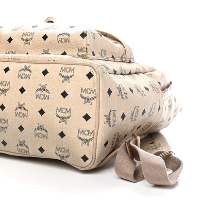 MCM Visetos Medium Studded Stark Backpack Beige 9 of 10