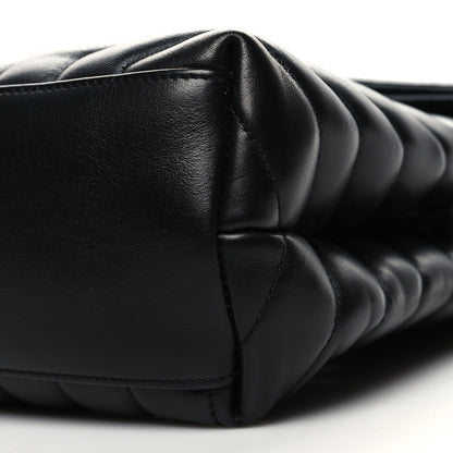 Saint Laurent Calfskin Y Quilted Monogram Medium Loulou Chain Satchel Black 11 of 13
