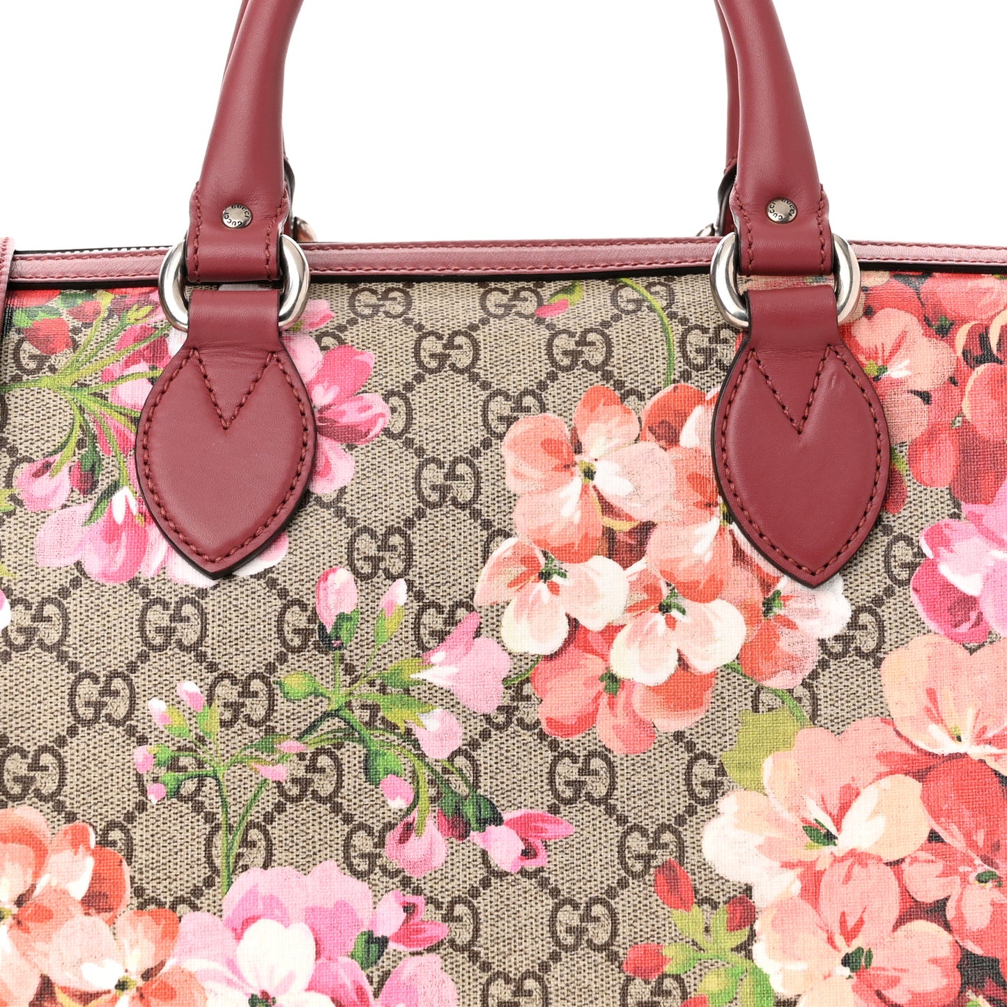 GG Supreme Monogram Blooms Medium Boston Beige Multicolor Dry Rose