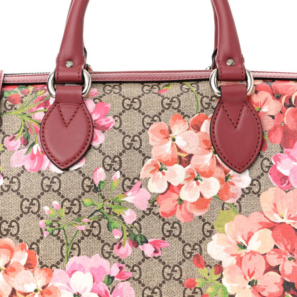 Gucci GG Supreme Monogram Blooms Medium Boston Beige Multicolor Dry Rose 8 of 11