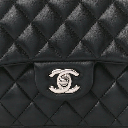 Chanel Lambskin Quilted Medium Double Flap Black 9 of 12