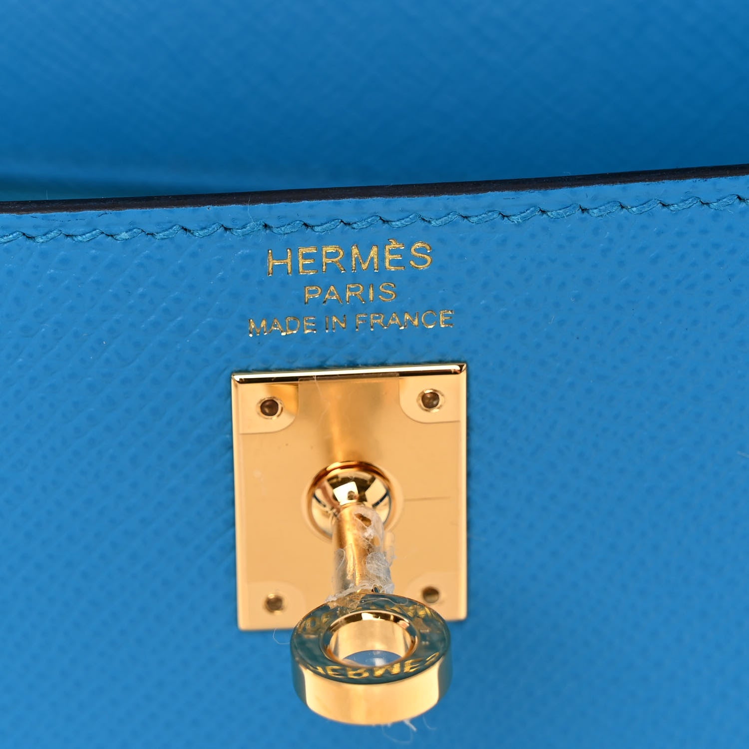 Hermes Epsom Kelly Sellier 25 Bleu Frida 6 of 10
