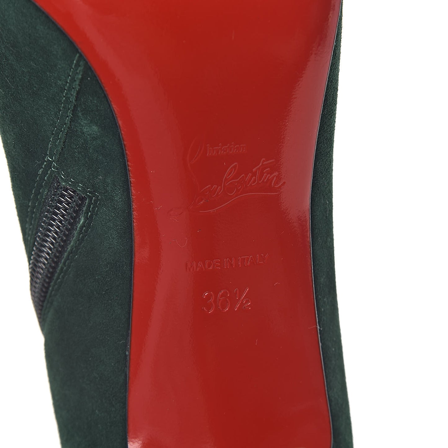 Veau Velours Eloise Booty 85 Ankle Boots 36.5 Green