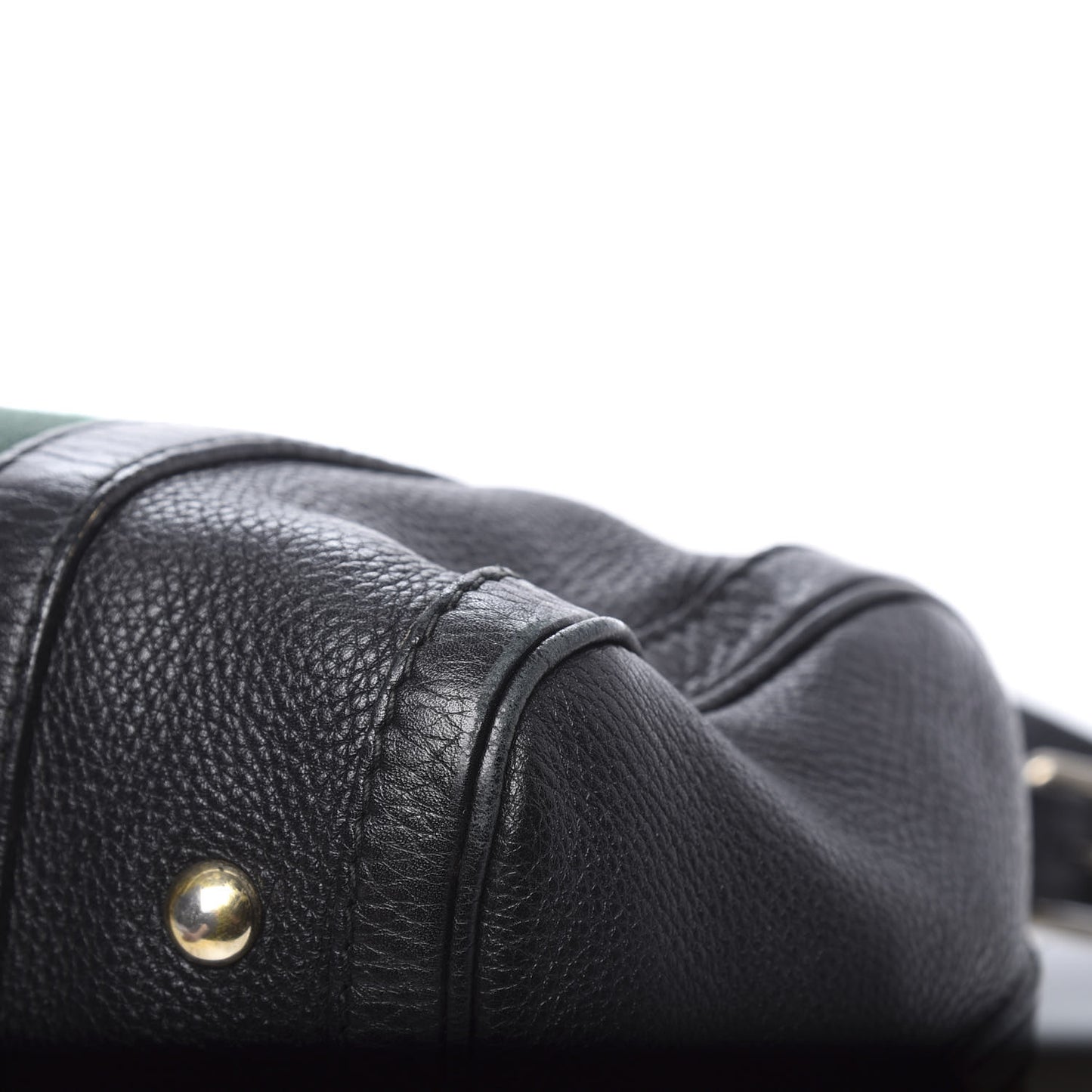 Calfskin Vintage Web Small Boston Black