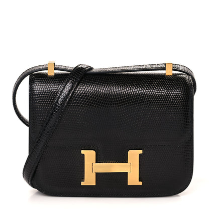 Hermes Lizard Niloticus Micro Constance 14 Black 1 of 10