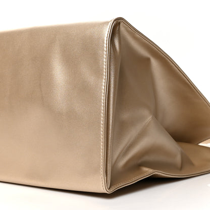 Telfar Metallic Vegan Leather Large Shopping Bag Gold 10 of 10