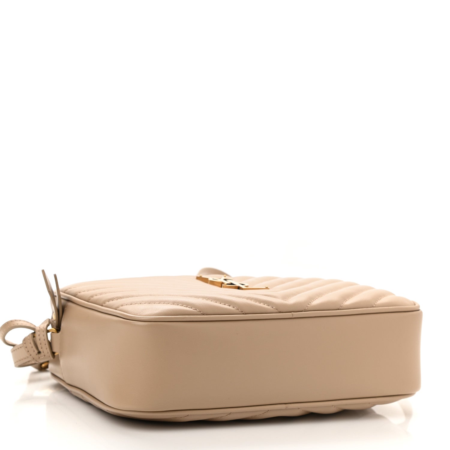 Saint Laurent Calfskin Matelasse Monogram Lou Camera Bag Dark Beige 4 of 10