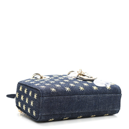 Christian Dior Denim Embroidered Star Lady D-Joy Blue 4 of 9