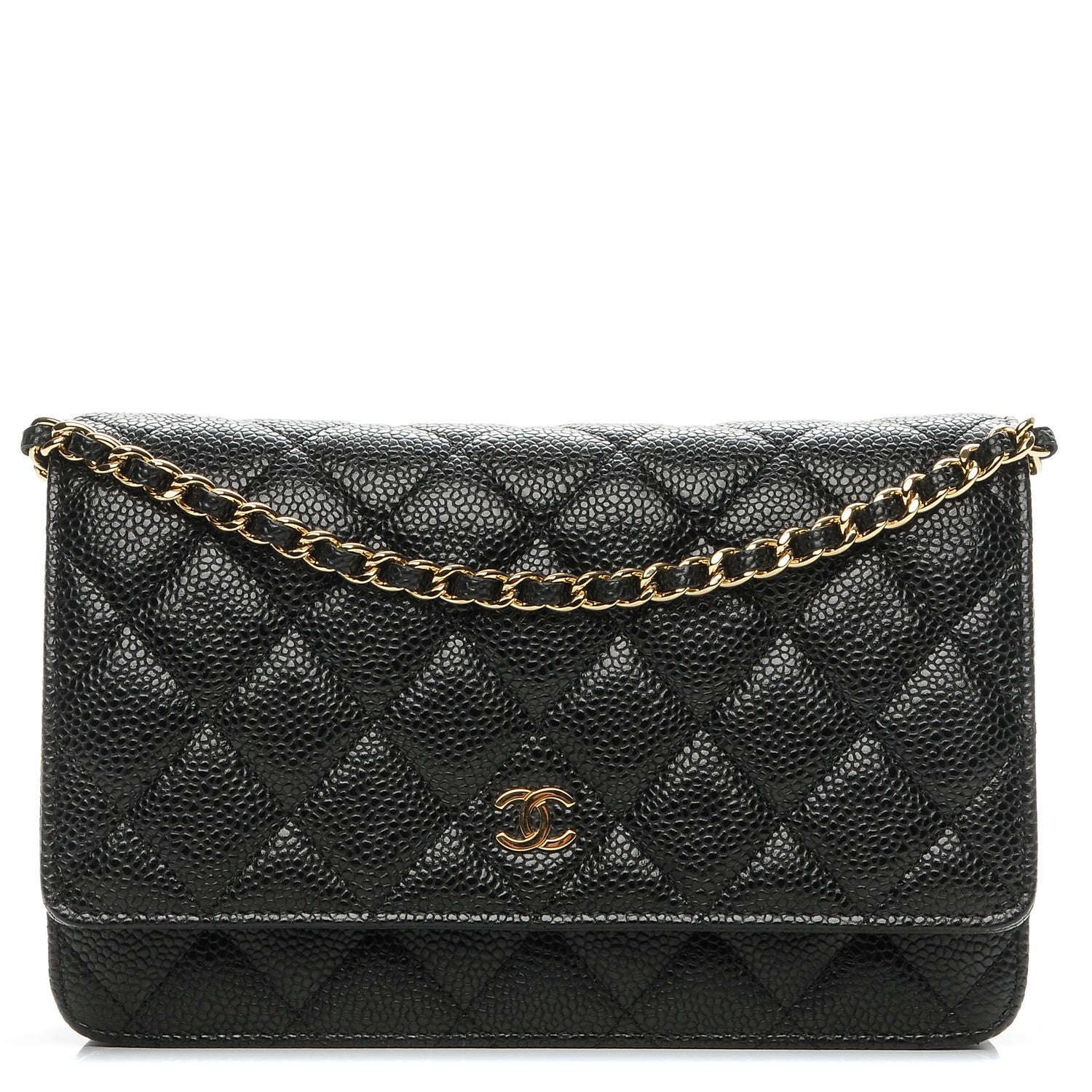 Chanel Caviar Quilted Wallet On Chain WOC Black 1 of 9
