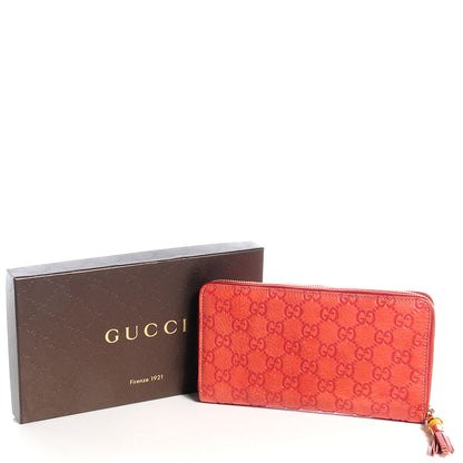 Gucci Guccissima Zip Around Wallet Dark Orange 5 of 9