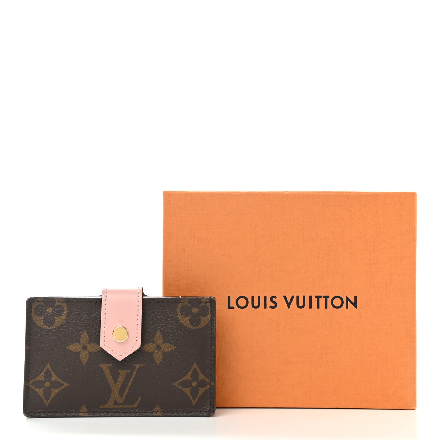 Monogram Gusset Card Holder Rose Ballerine