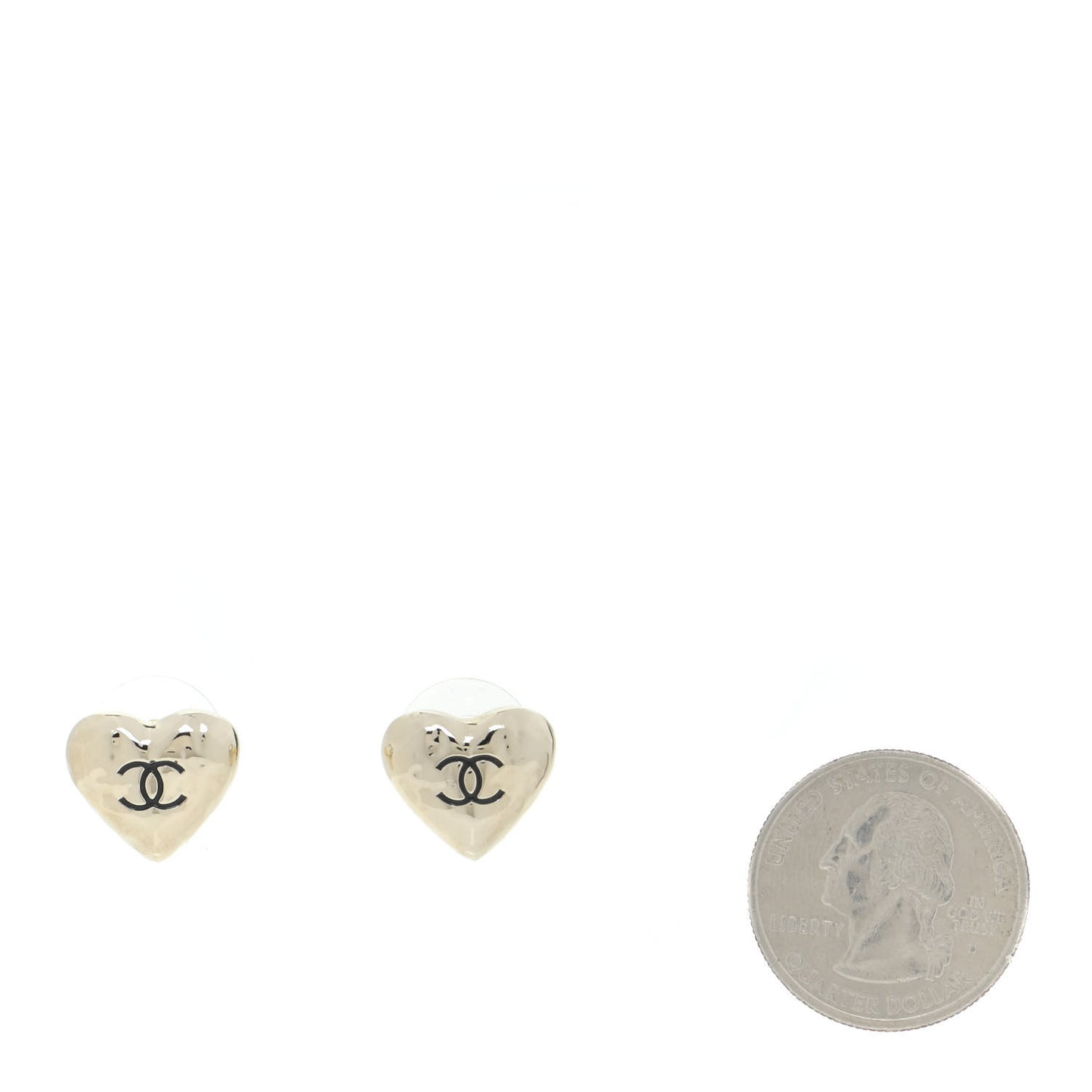 CC Heart Earrings Gold