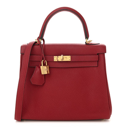 Hermes Togo Kelly Retourne 25 Rouge Casaque 1 of 10