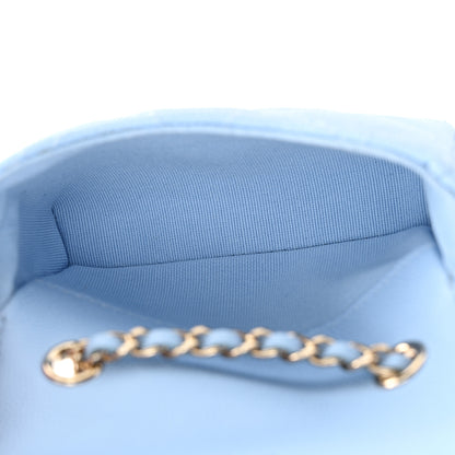 Chanel Caviar Quilted Mini Chain Belt Bag Light Blue 5 of 12