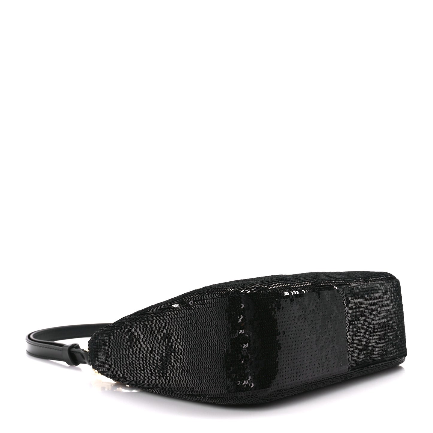 Sequin Mini Re-Edition 2000 Shoulder Bag Black