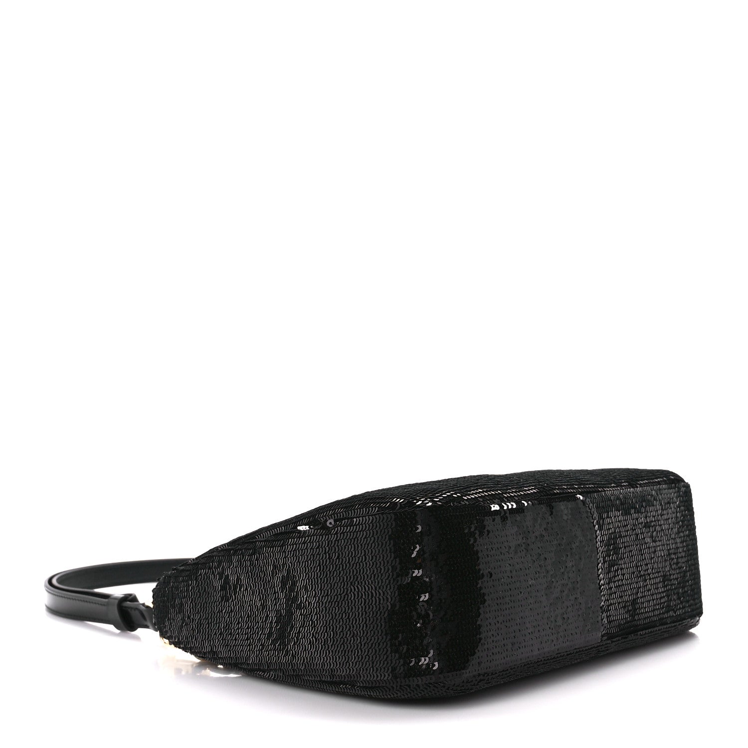 Prada Sequin Mini Re-Edition 2000 Shoulder Bag Black 4 of 10