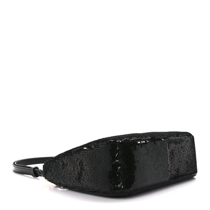 Prada Sequin Mini Re-Edition 2000 Shoulder Bag Black 4 of 10