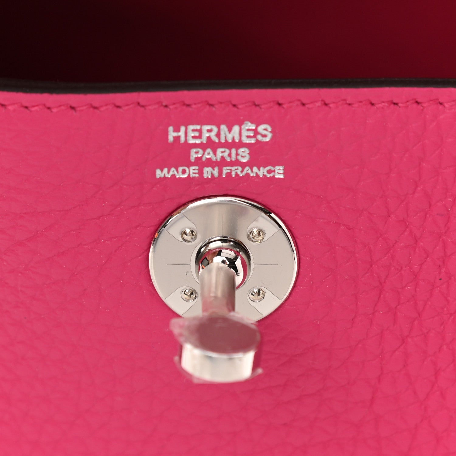 Hermes Taurillon Clemence Mini Lindy 20 Rose Shocking 6 of 11