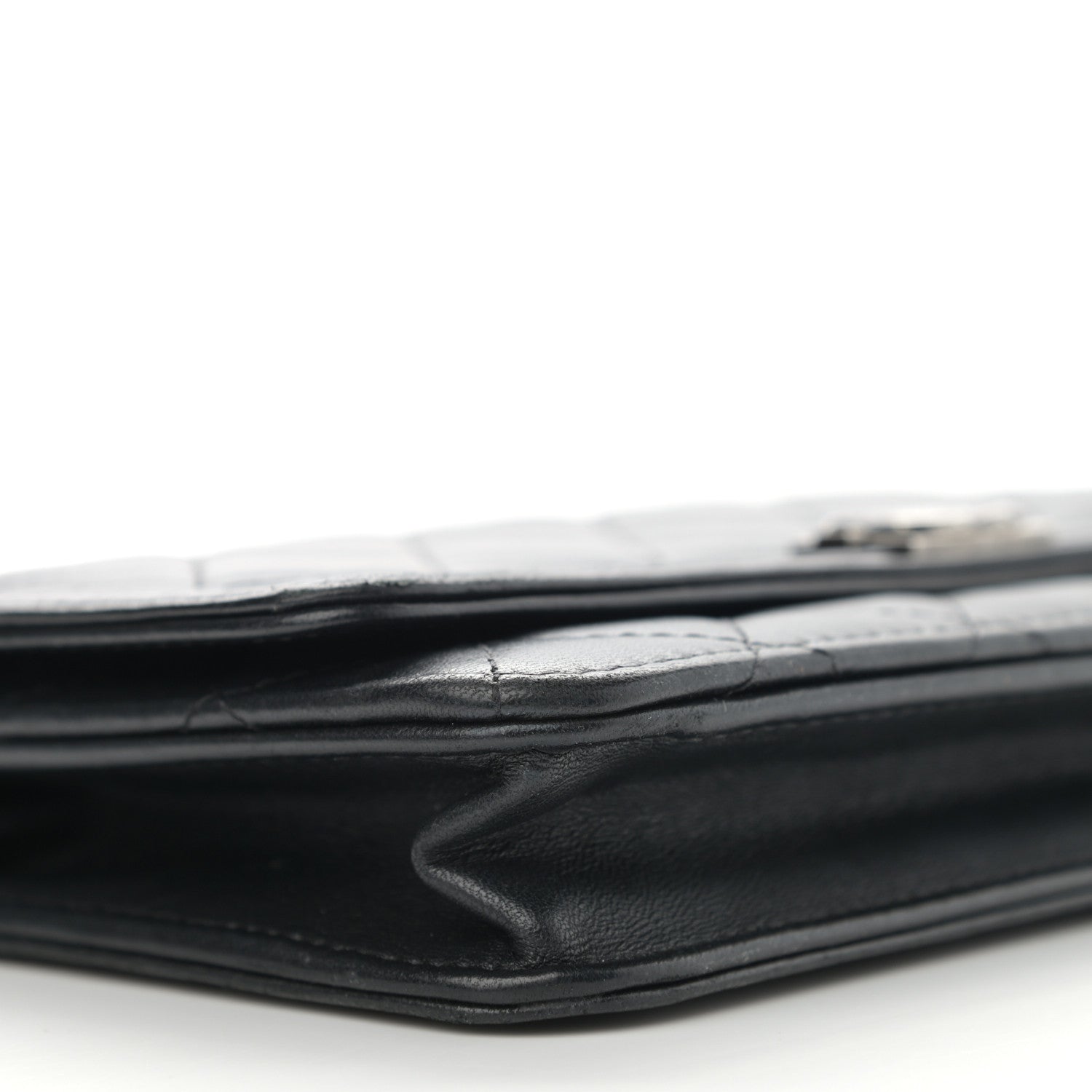 Chanel Lambskin Quilted Boy Wallet On Chain WOC Black 9 of 11