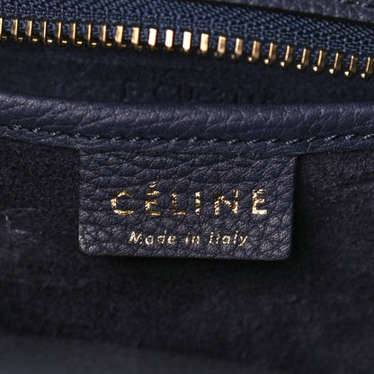 Celine Drummed Calfskin Nano Luggage Navy Blue 6 of 10
