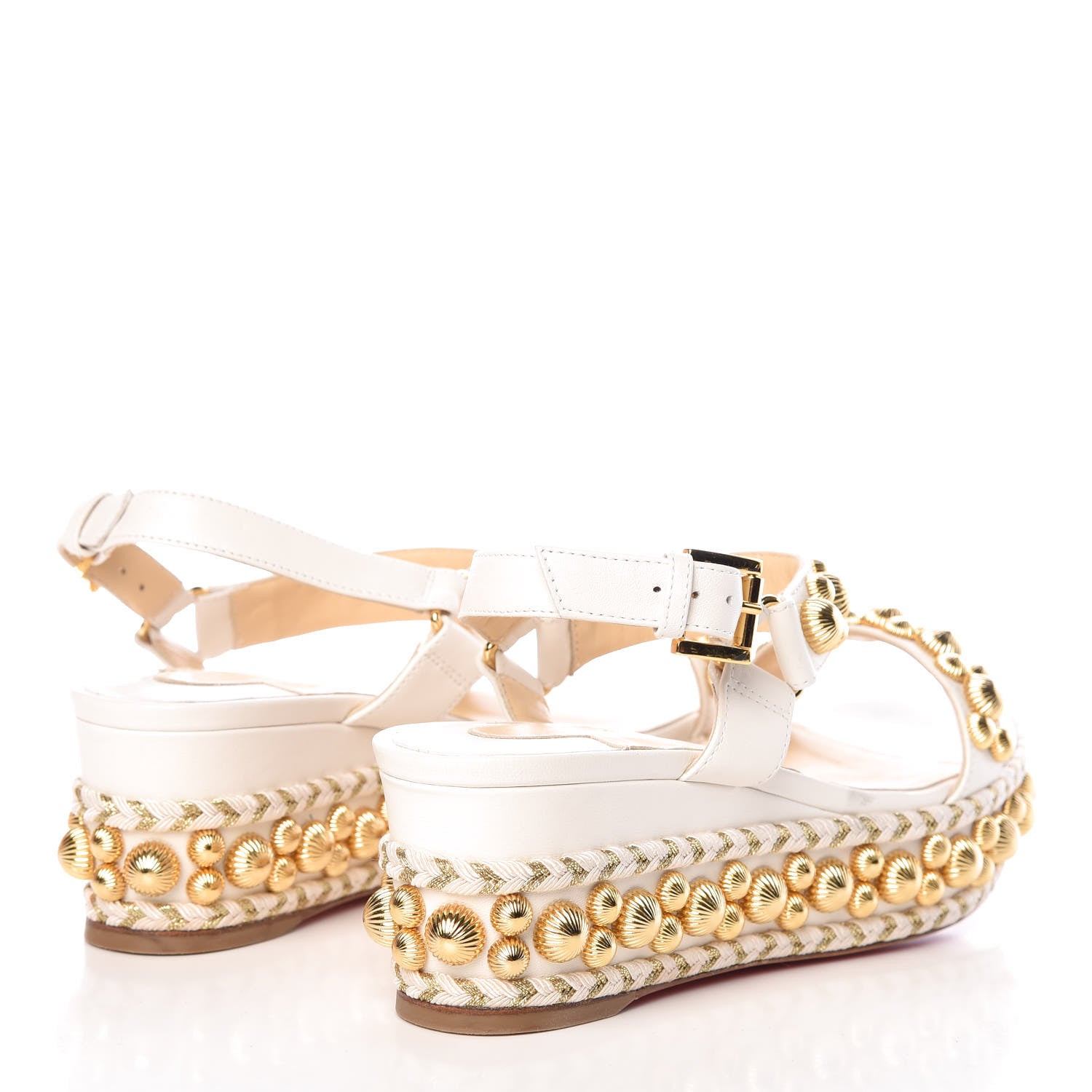 Christian Louboutin Shiny Nappa Rondaclou 60 Platform Sandals 36 Latte 4 of 8