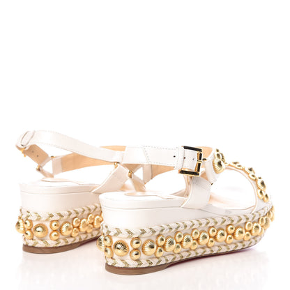 Christian Louboutin Shiny Nappa Rondaclou 60 Platform Sandals 36 Latte 4 of 8