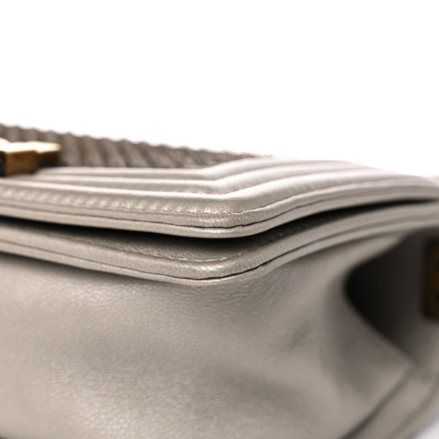 Chanel Metallic Lambskin Small Scaled Boy Flap Gold 9 of 13