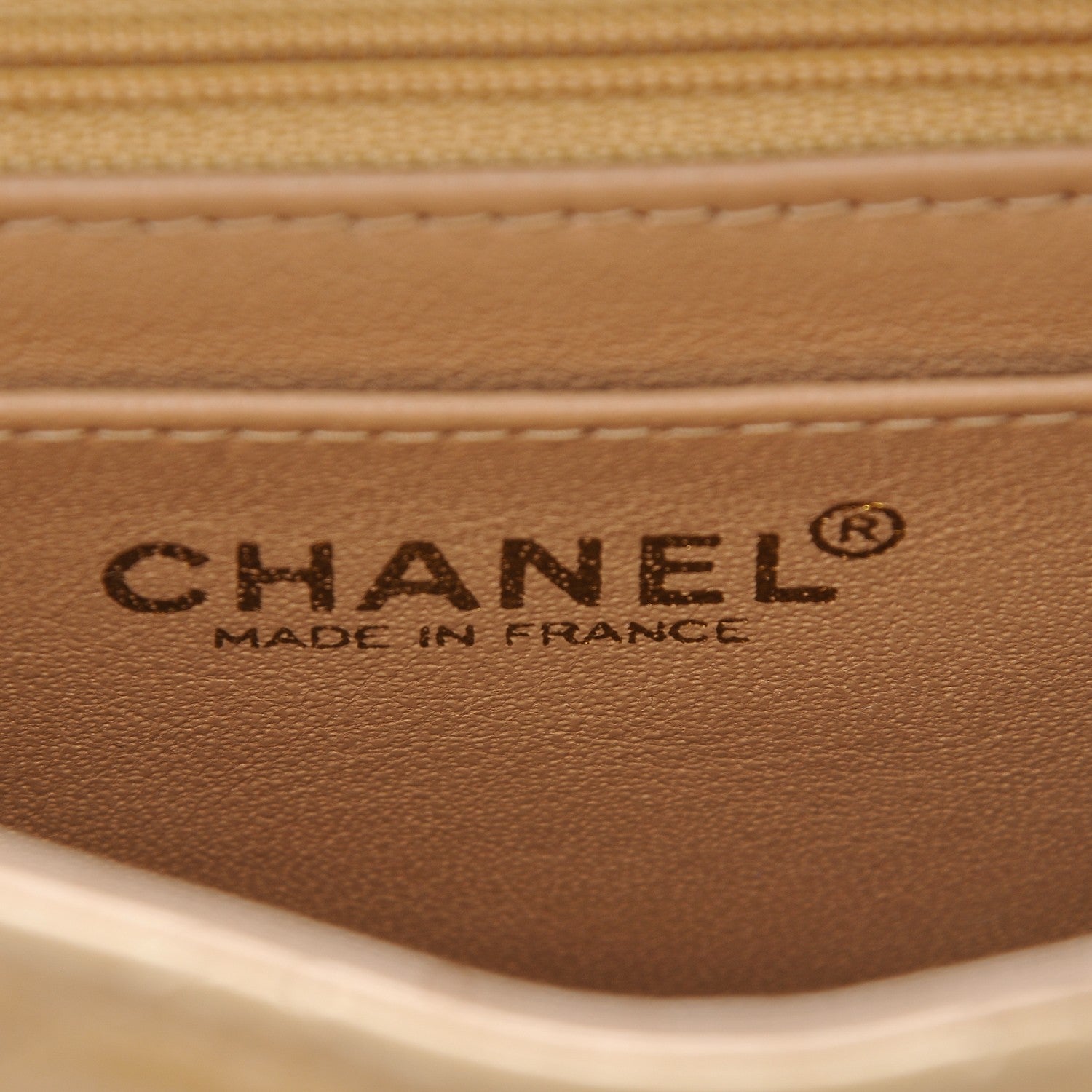 Chanel Lambskin Quilted Mini Square Flap Beige 6 of 14